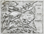 SANDRART,  JACOB VON DE: MAP OF THE CONFLUENCE OF THE RIVER NERETVA WITH THE SEA